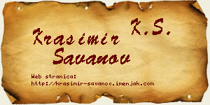Krasimir Savanov vizit kartica